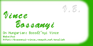 vince bossanyi business card